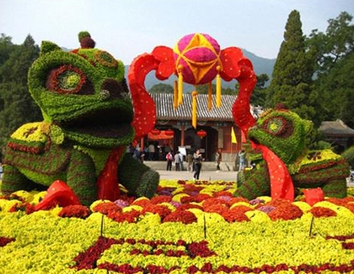 立体花坛造型